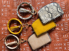 Load image into Gallery viewer, Vegan Leather Key Ring with Wallet
