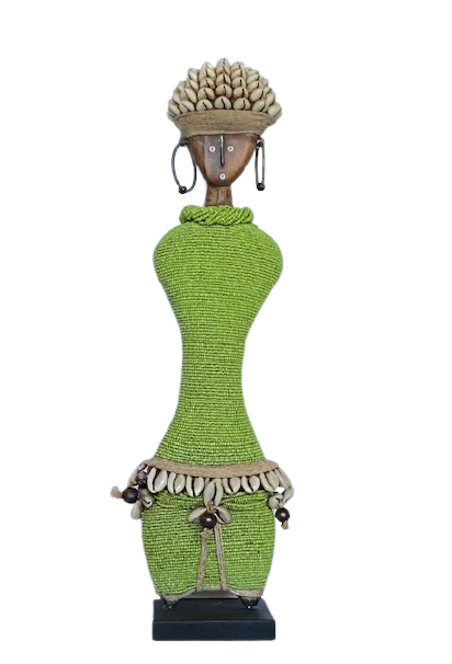 Green Beaded Namji Doll (select size for price)
