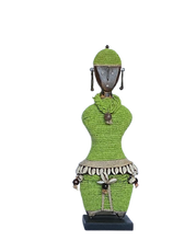 Load image into Gallery viewer, Green Beaded Namji Doll (select size for price)
