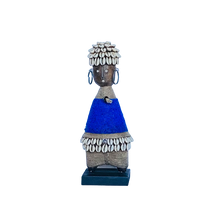 Load image into Gallery viewer, Indigo Beaded Namji Doll (select size for price)
