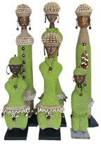 Load image into Gallery viewer, Green Beaded Namji Doll (select size for price)

